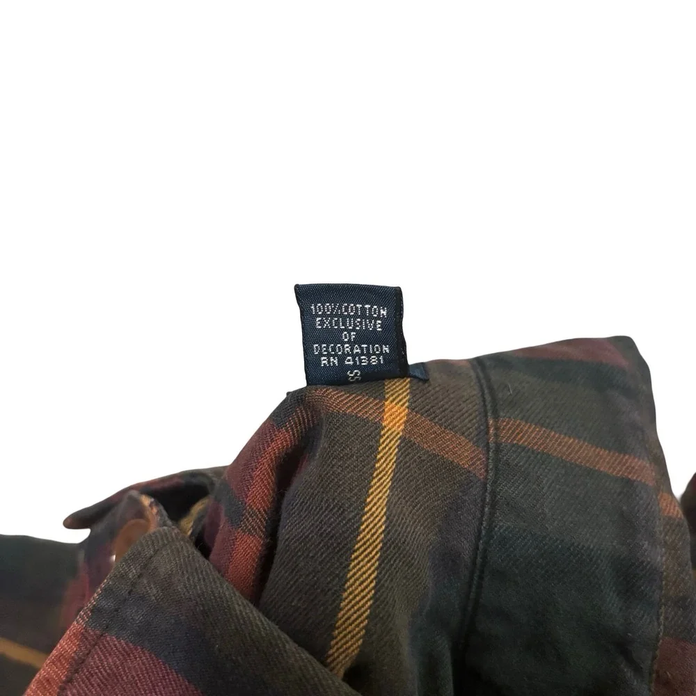 Polo Ralph Lauren Mens‎ Plaid Button Down Shirt Elbow Patches Epaulettes Green M